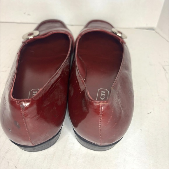 Coach Tia Red Patent Leather Slip on loafer women's 8.5 *scuffs - Picture 6 of 9